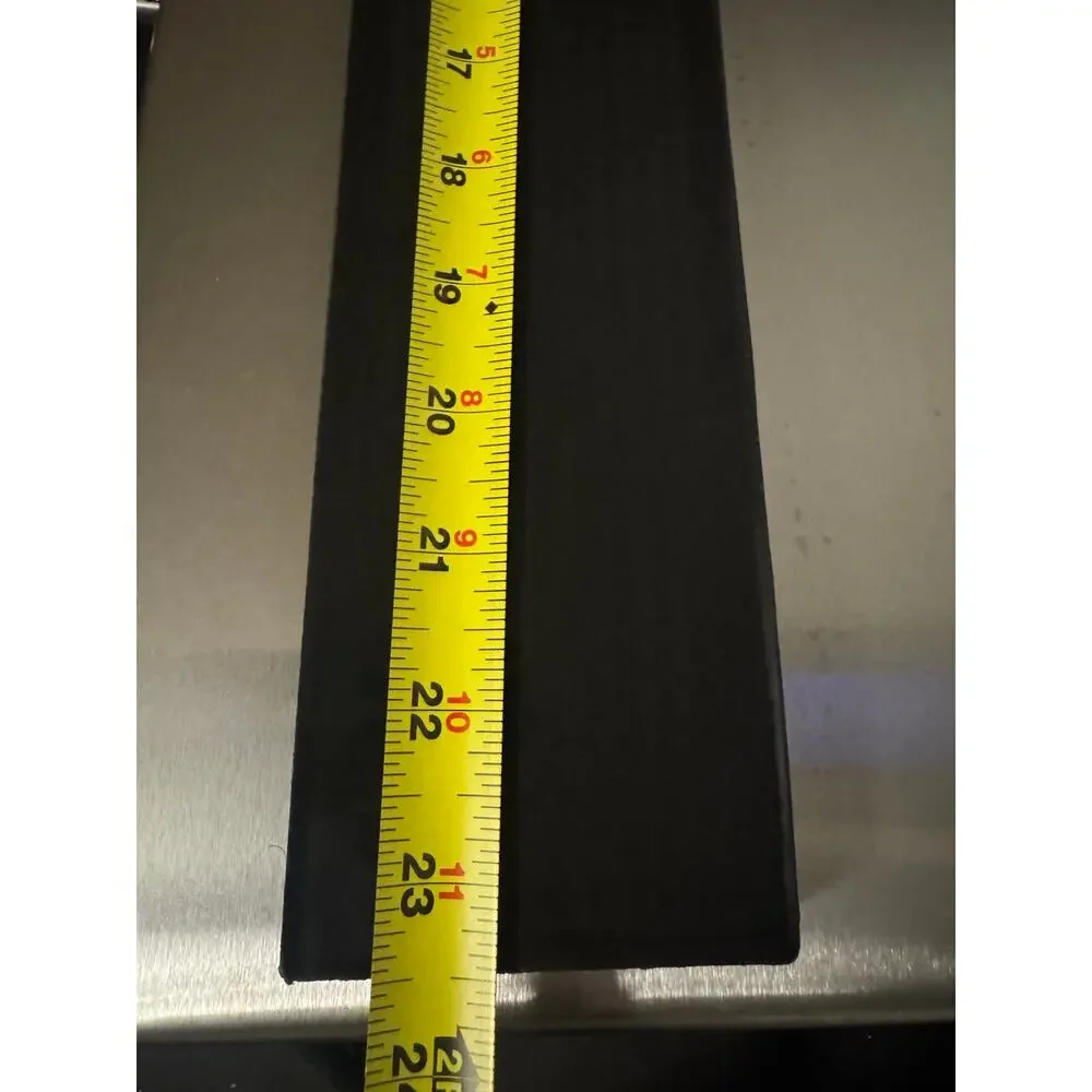 Noverlife 2 Pack Black Rubber Bar Spill Mats 23.5 x 3 Inch Non Slip Rail Mat